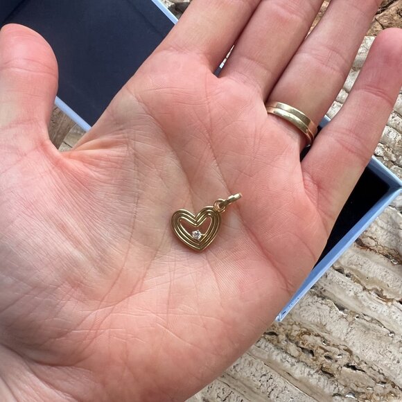 Adina Reyter Groovy Diamond Heart Hinged Charm - Picture 4 of 9